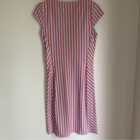 J. Mclaughlin women’s Helena Dress size XS. Sea blue and coral color. EUC! 😍 - Picture 2 of 9